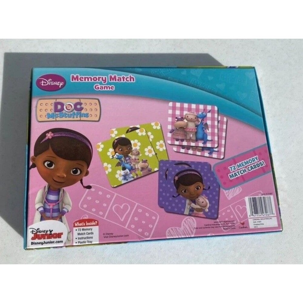 Disney, Doc McStuffins Memory Match Game, 72 Cards, For Kids 3+ Cardinal Games